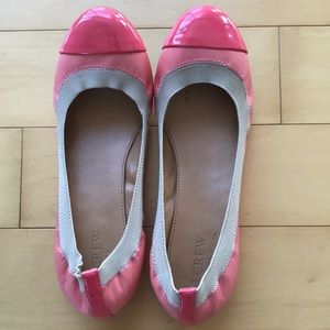 Coral/pink jcrew ballet flats